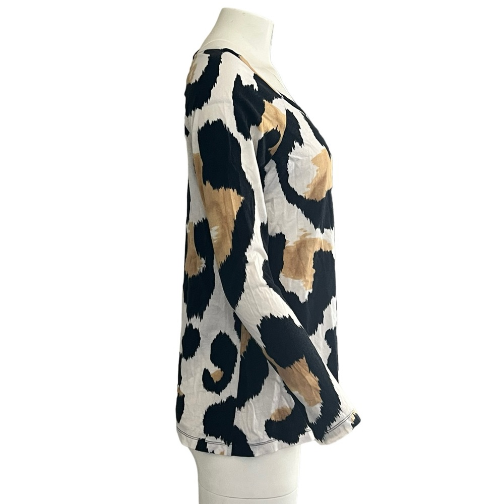 Norma Kamala Long Sleeve Tee Leopard Print Womens XL - Picture 2 of 6